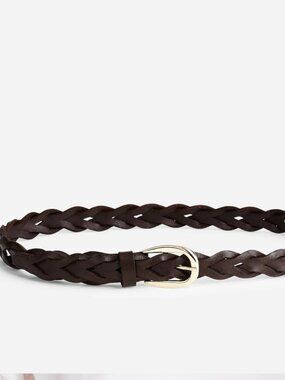 Madewell Braided Leather Belt | Size: XXS-S Color: DARK CAROB Brown